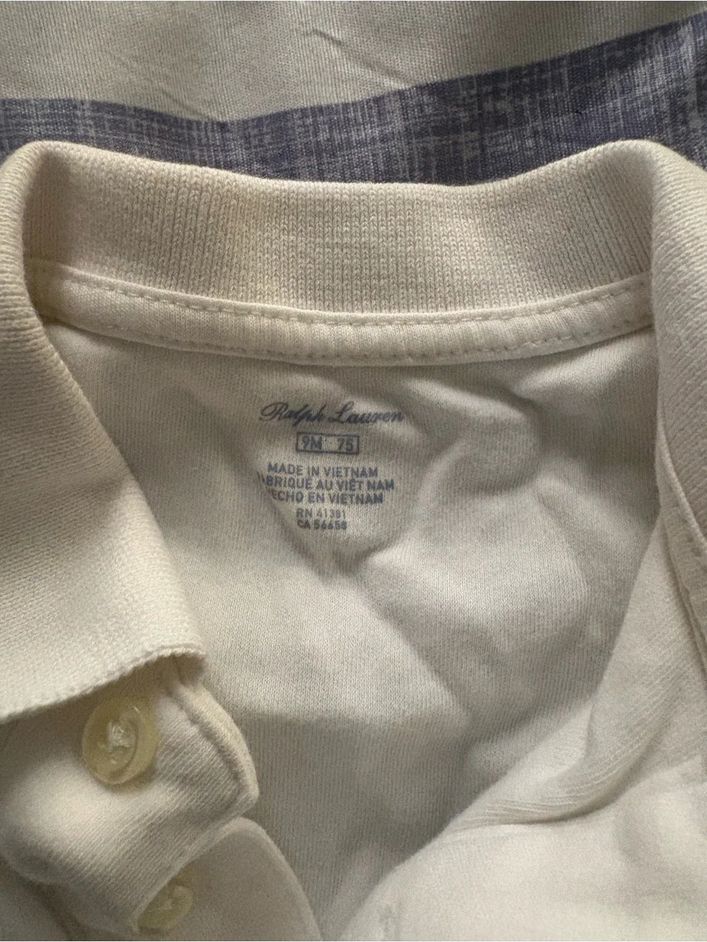 Ralph Lauren White Polo Shirt with Navy Pony